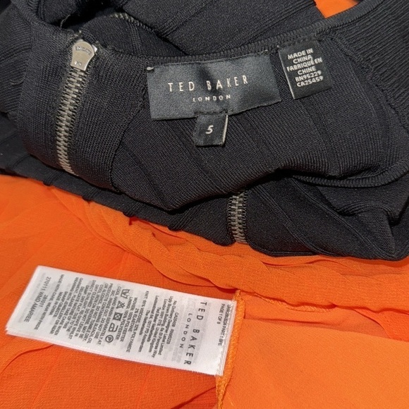 Nwot Ted Baker Amariee Cross Front Pleated Mini Dress sz TB 5 US 12 NWOT - Picture 2 of 4